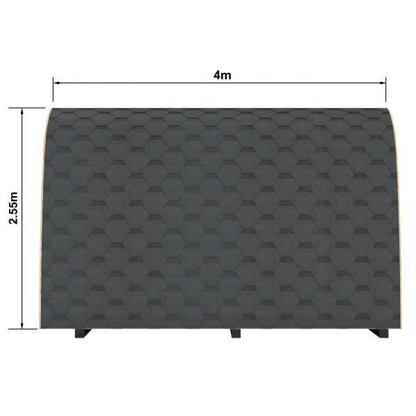 Fasssauna / Gartensauna / Banja / Viking 4,0 m mit Balkon und Vorraum